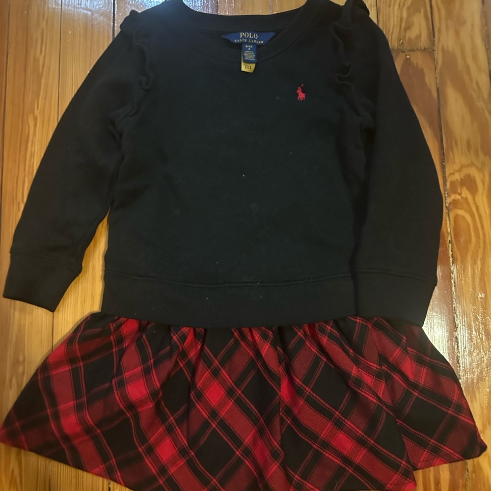 Polo by Ralph Lauren Black Sweater with Red Logo